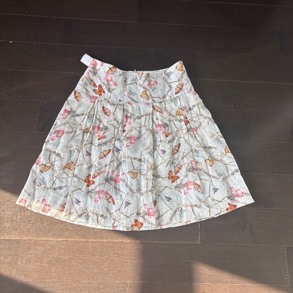 Designer  100%  linen skirt lined - Picture 2 of 5